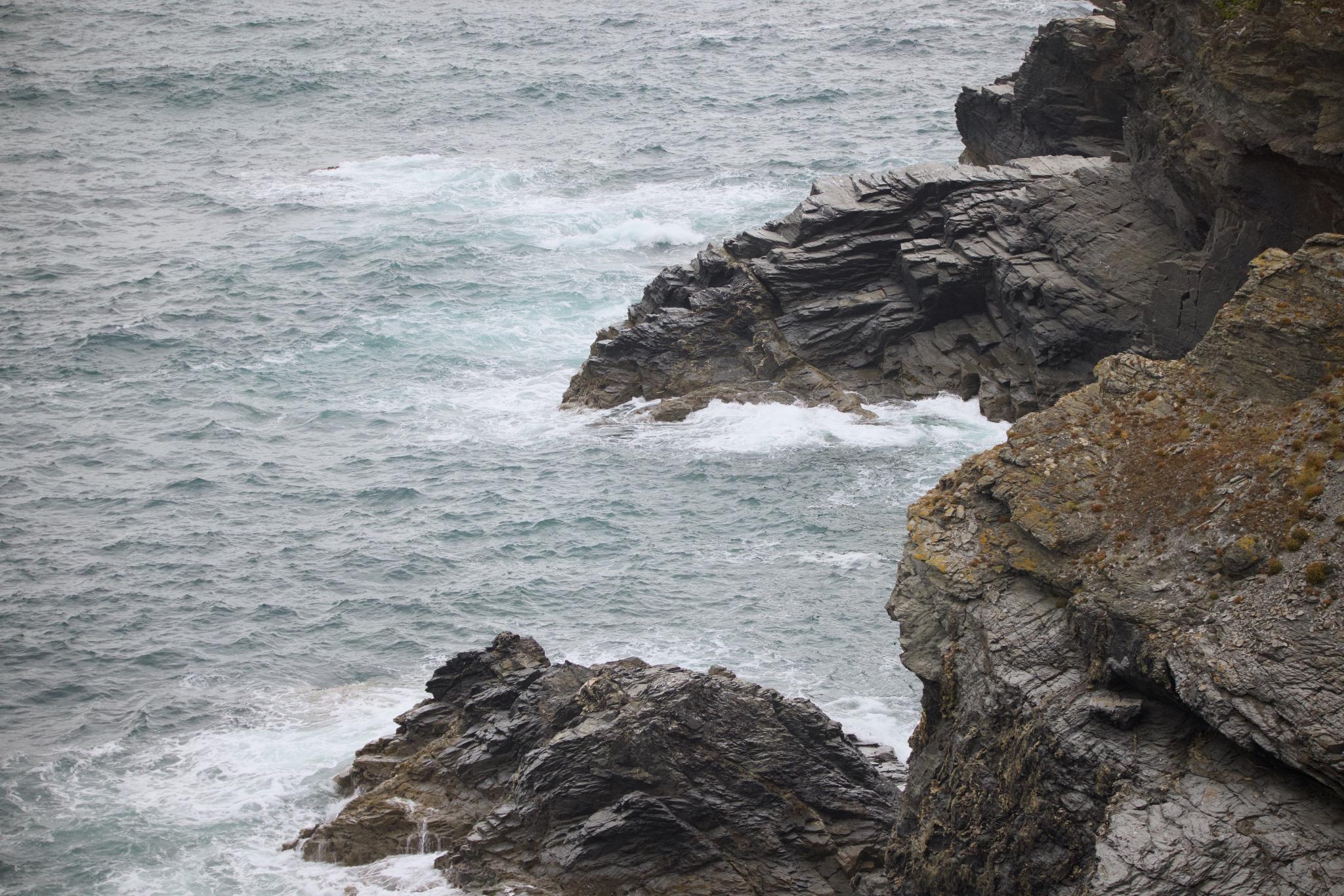 Rocky cliffs at Porthcothan Bay