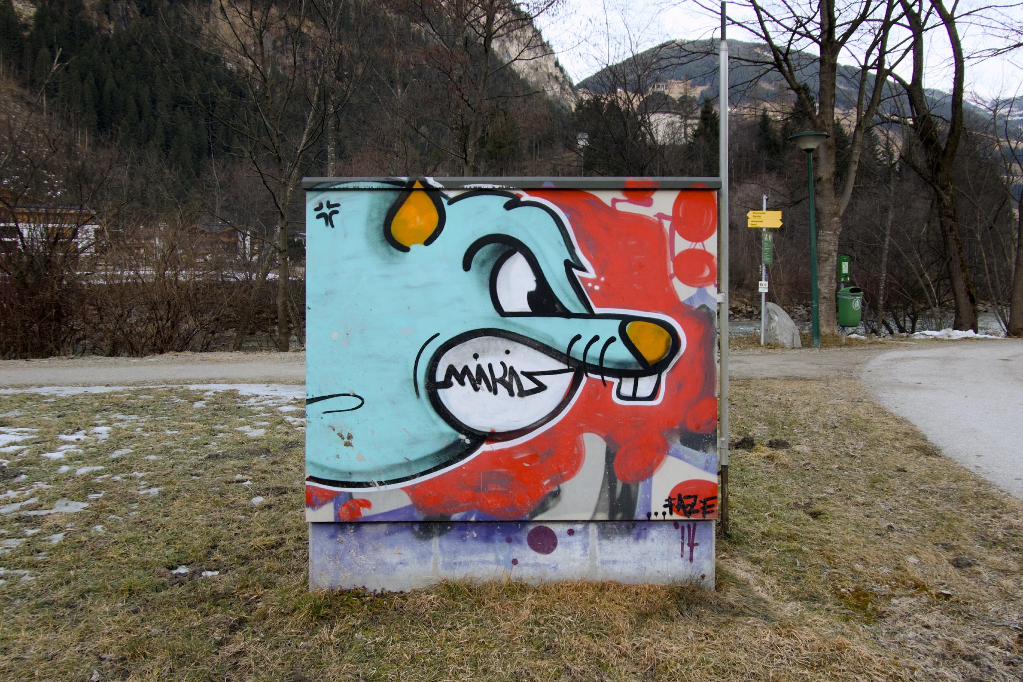 Graffiti on a hillside