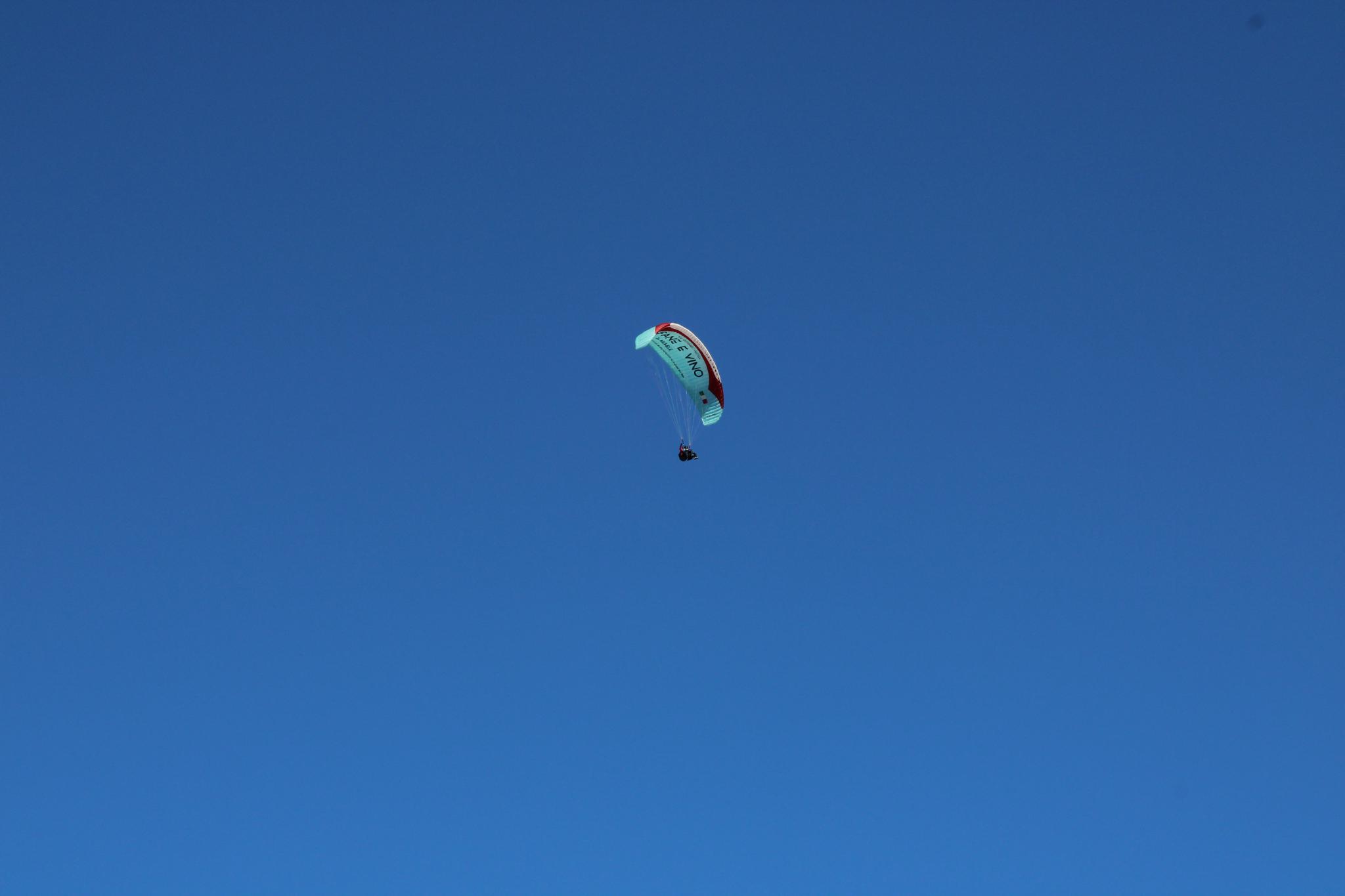 Paraglider over the valley