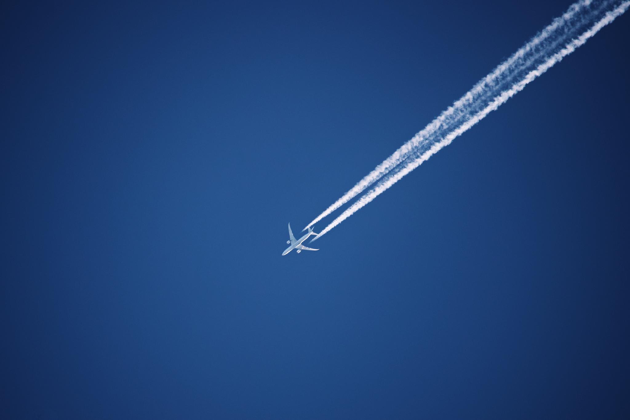 Plane flying overhead